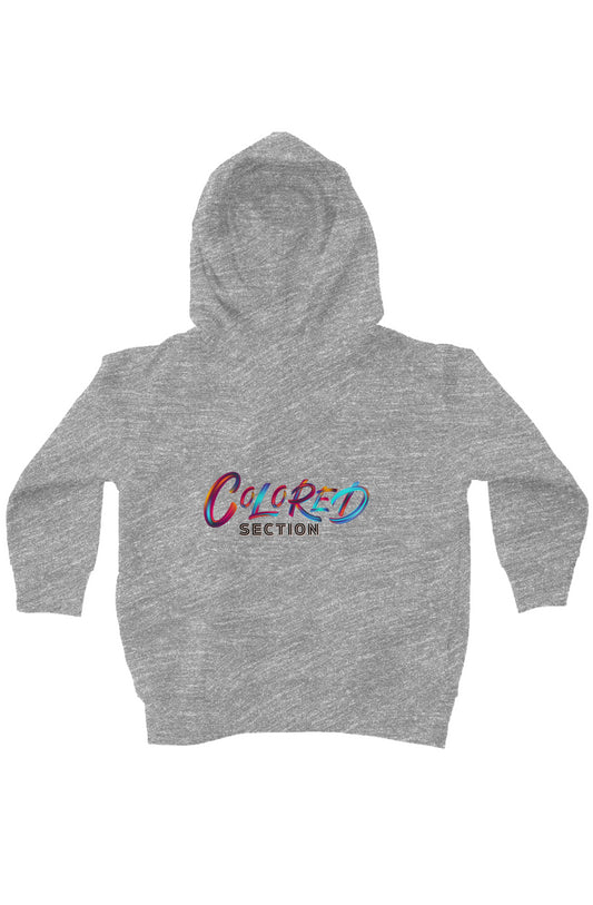 Baby grey Colored Section kids fleece pullover hoo