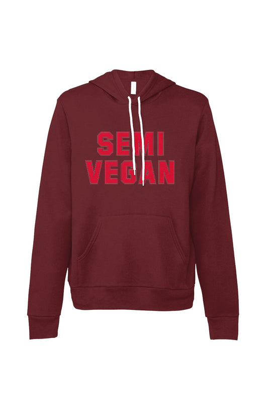 Semi Vegan Sponge Fleece Pullover Hoodie