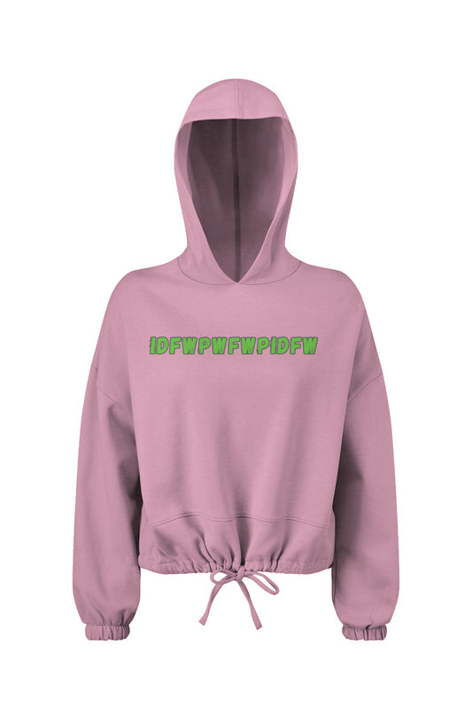 I Don't Fraternize  Ladies' Cropped Oversize Hoode