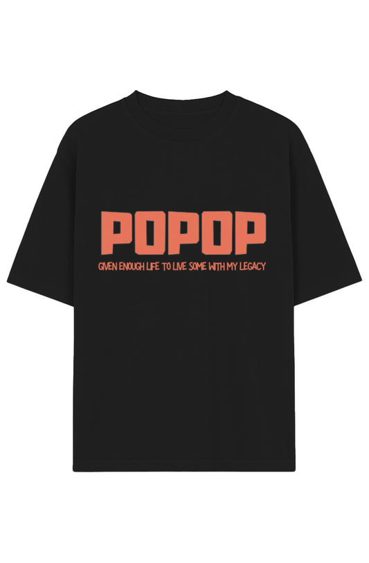 POPOP Garment-Dyed Drop-Shoulder Tee