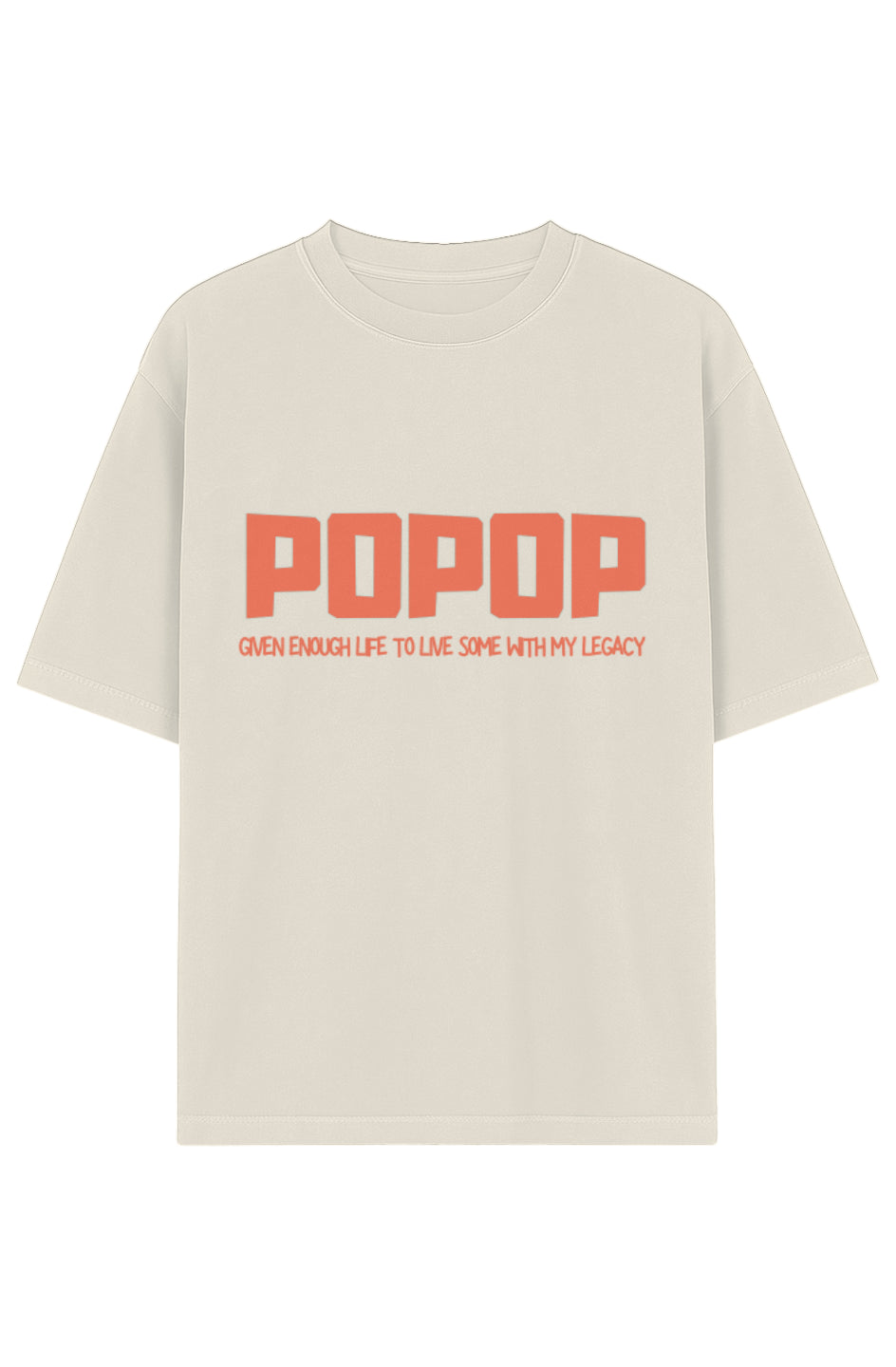 POPOP Garment-Dyed Drop-Shoulder Tee